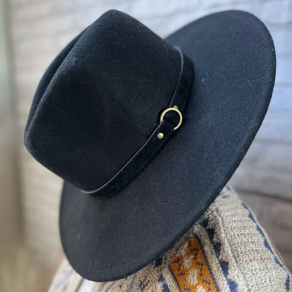Artisan Ny Accessories - ARTISAN NY 100% Wool Rancher’s Hat Black Soft Brim Adjustable Size NWT
